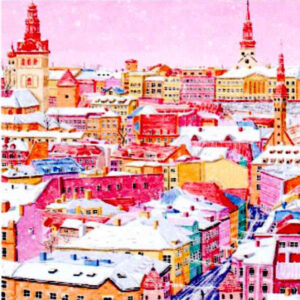 Pintura ciudad Nevada