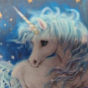 unicornio azul