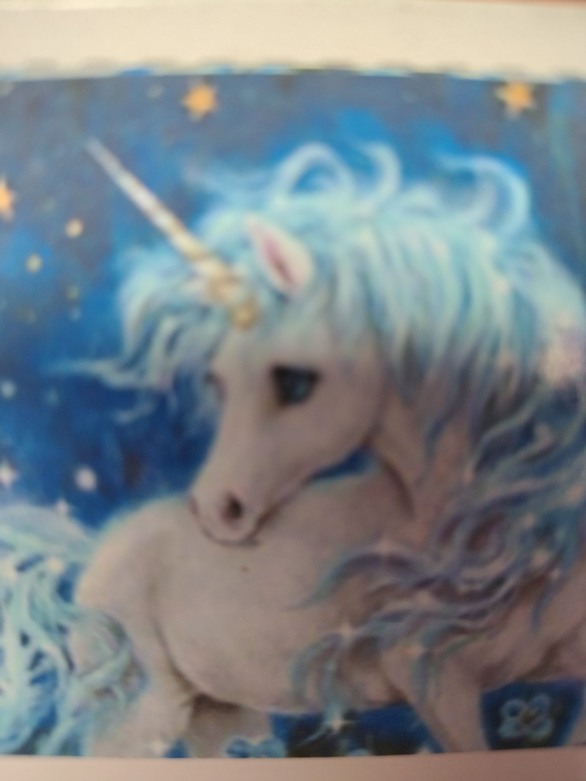 unicornio azul